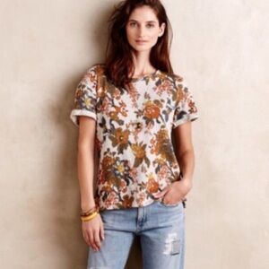 Anthropologie Sweater with fall print